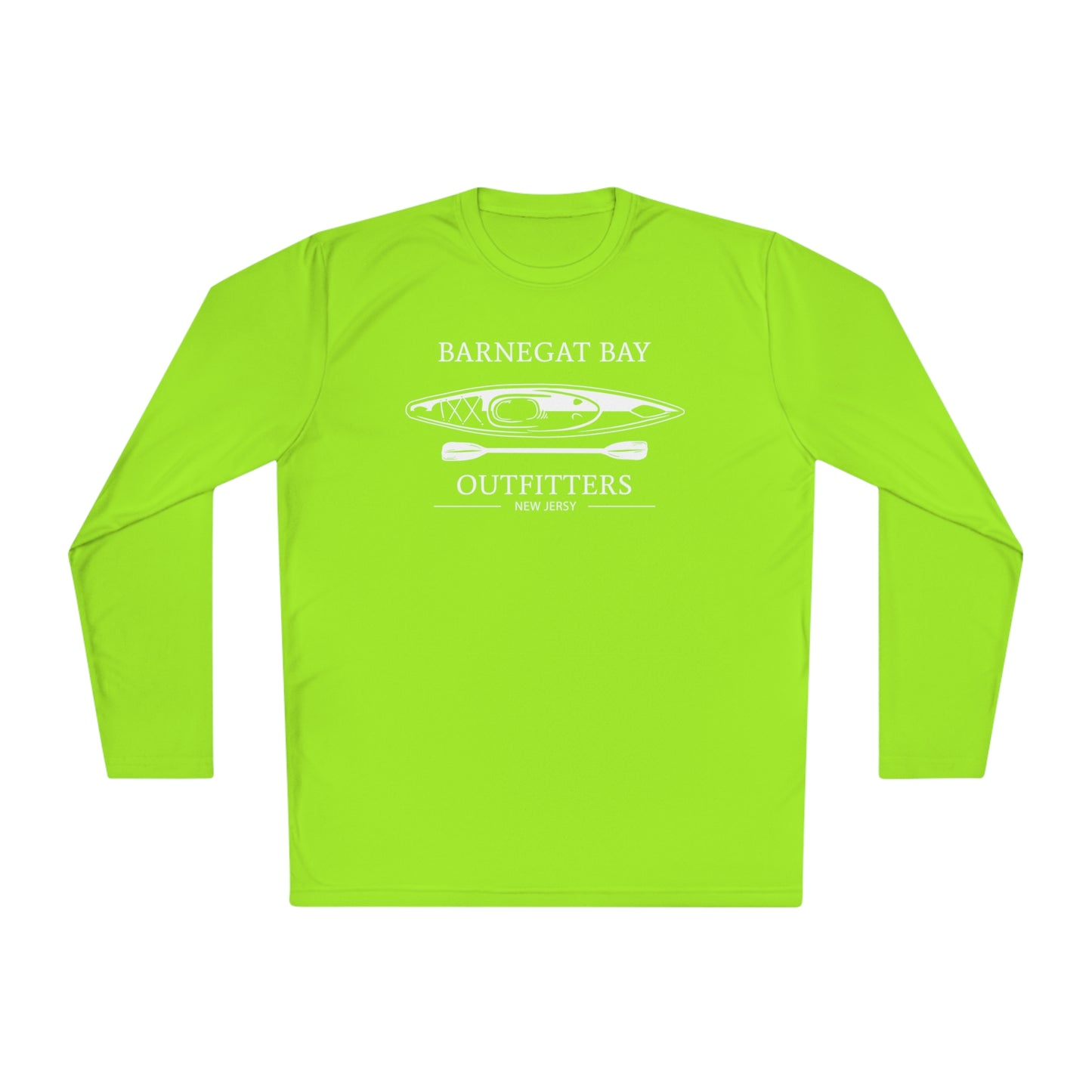 UPF40+ Kayak White Front Logo Unisex Performance Long Sleeve Tee