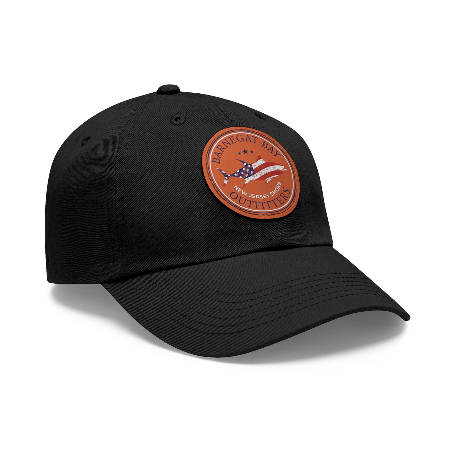 Tuna Flag Round Logo Leather Patch Hat