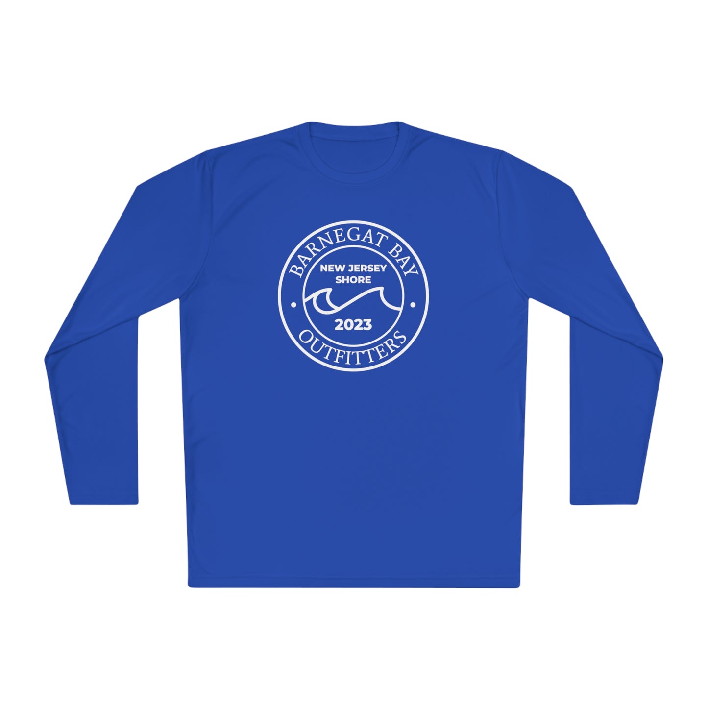 UPF40+ Circle Wave Front Logo Unisex Performance Long Sleeve Tee