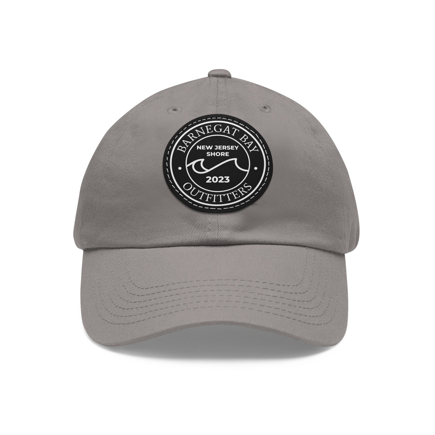 Barnegat Bay Outfitters Round Wave Logo Leather Patch Hat