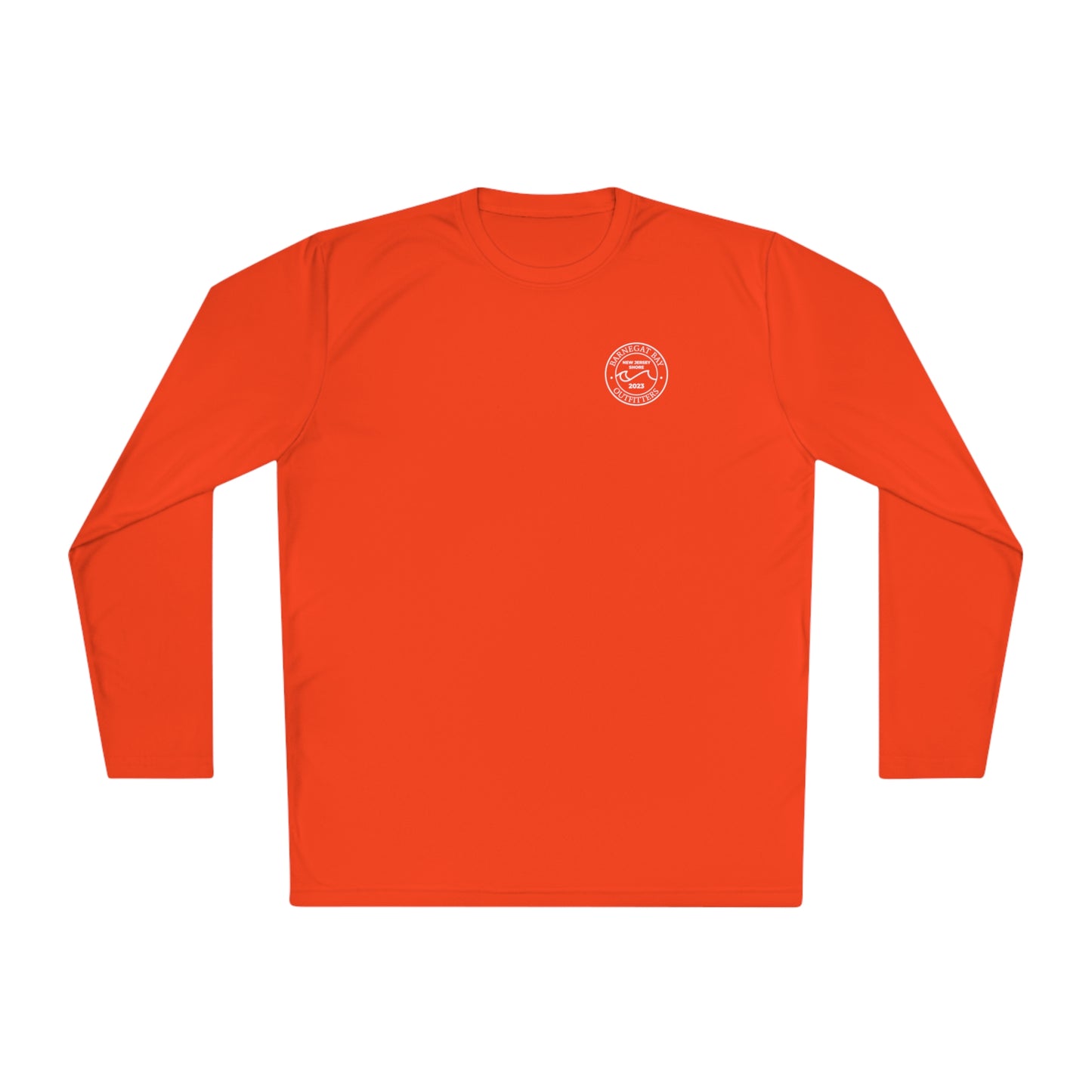 UPF40+ Circle Wave Chest Logo Unisex Performance Long Sleeve Tee