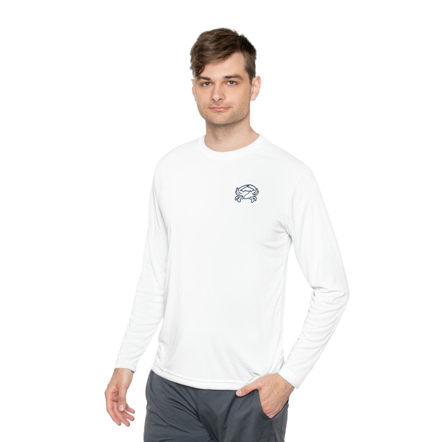 UPF40+ Barnegat Bay Crab Logo Unisex Performance Long Sleeve Tee