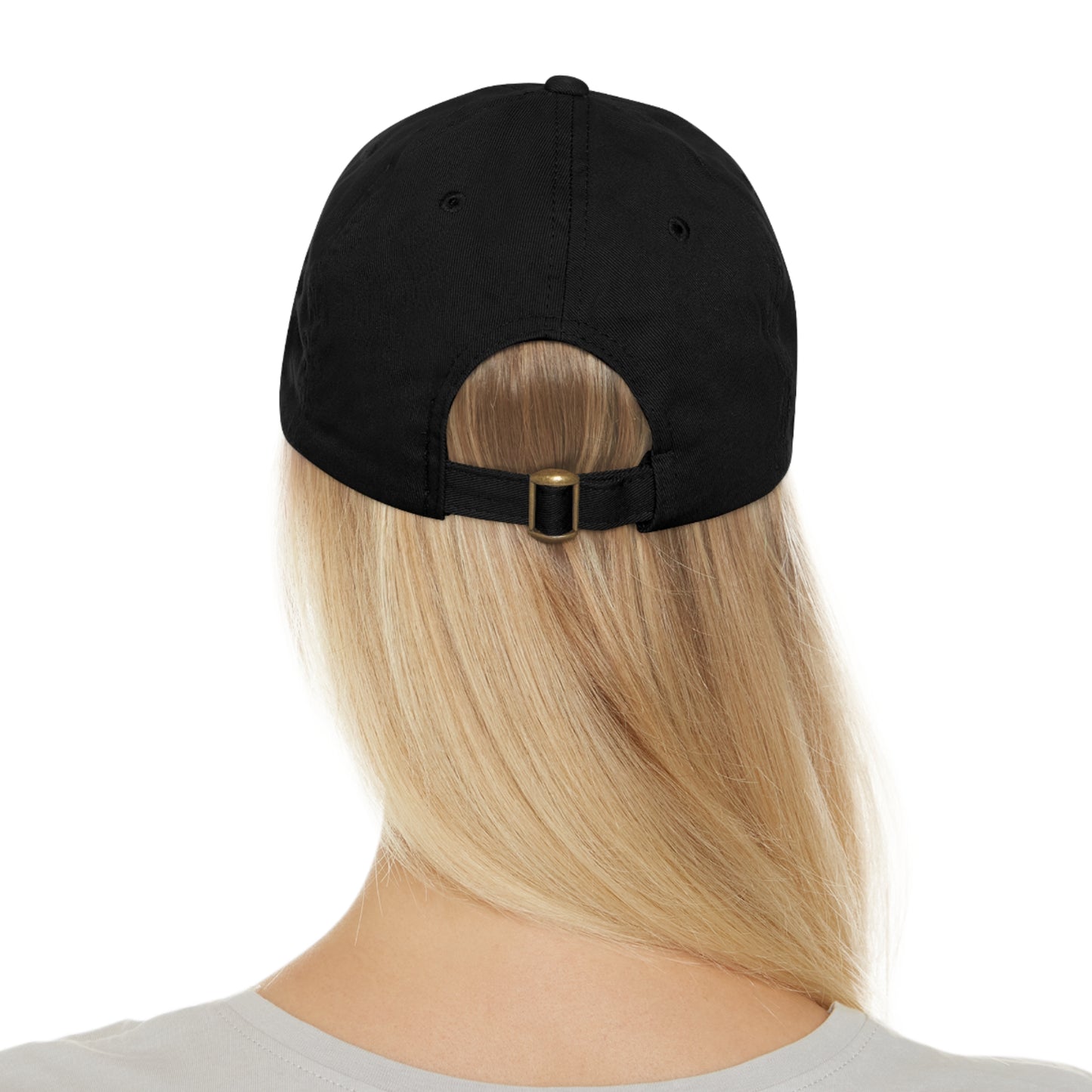 Kayak Scene Round Logo Leather Patch Hat