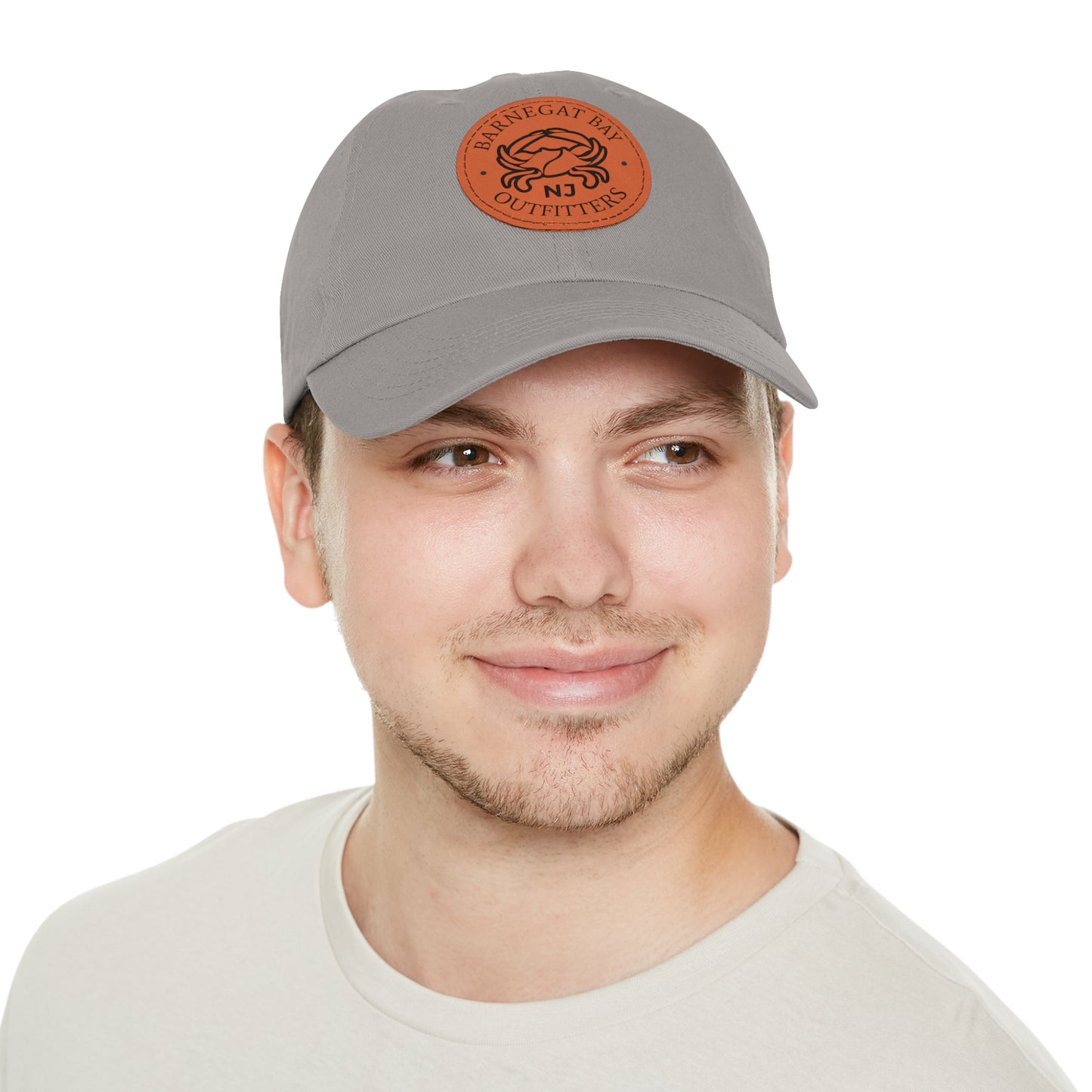 Barnegat Bay Outfitters Round Crab Logo Leather Patch Hat