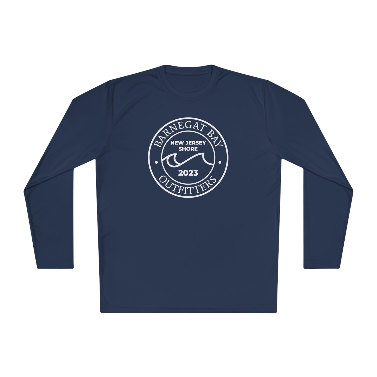 UPF40+ Circle Wave Front Logo Unisex Performance Long Sleeve Tee