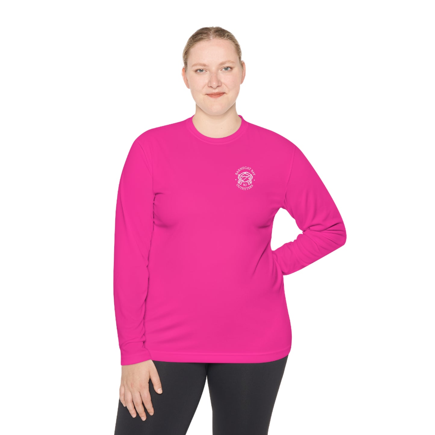 UPF40+ Kayak White Logo Unisex Performance Long Sleeve Tee