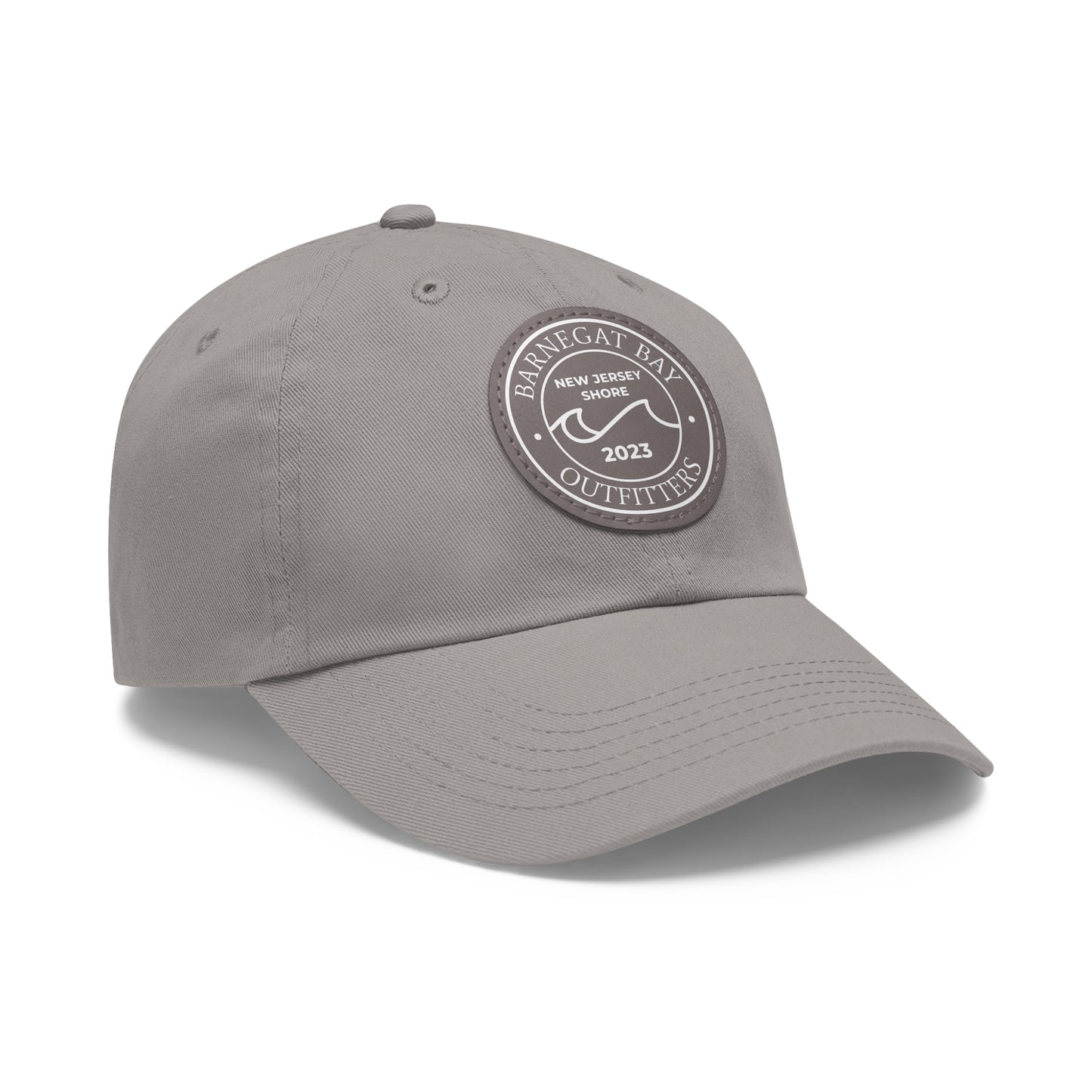 Barnegat Bay Outfitters Round Wave Logo Leather Patch Hat