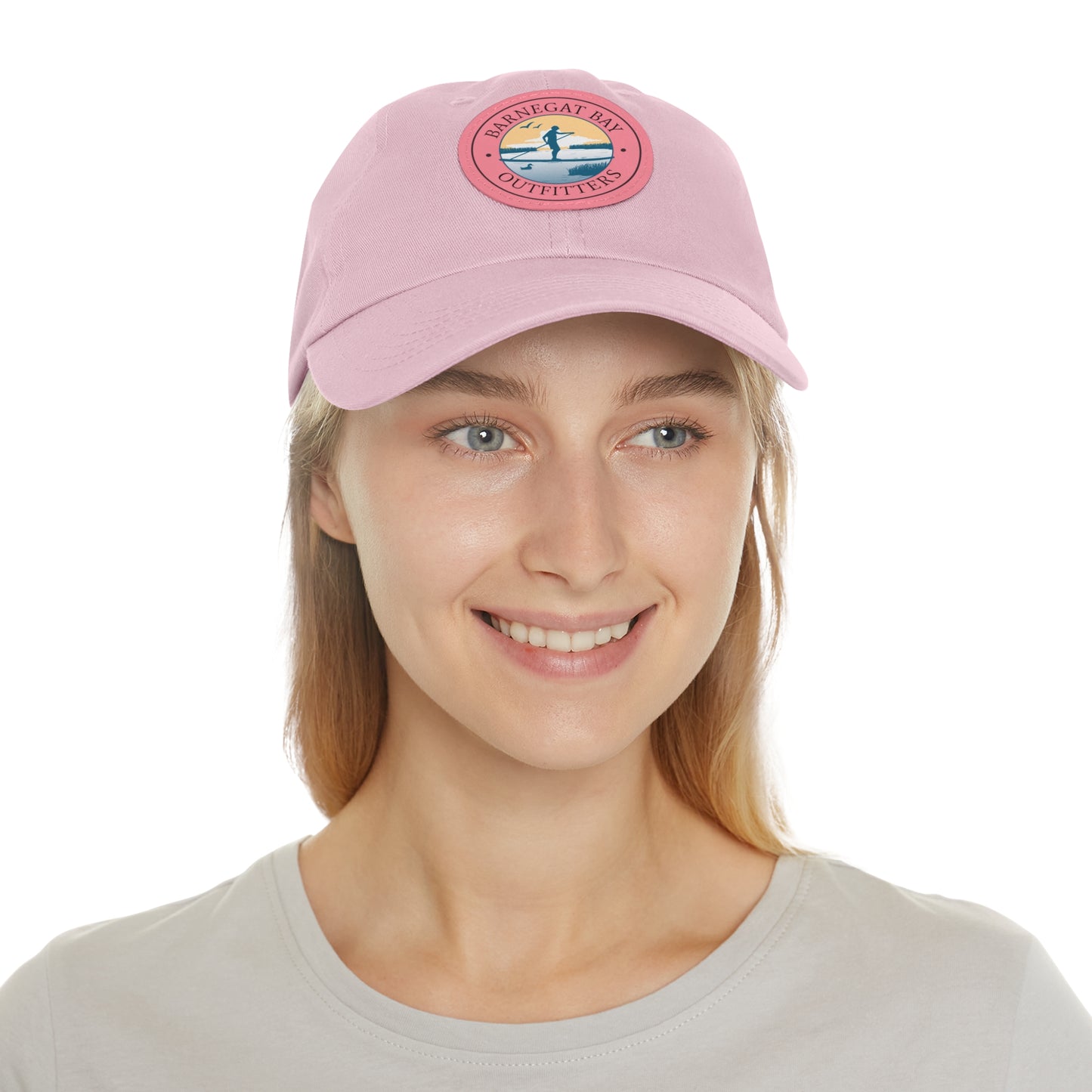 Paddle Boarder Round Logo Leather Patch Hat