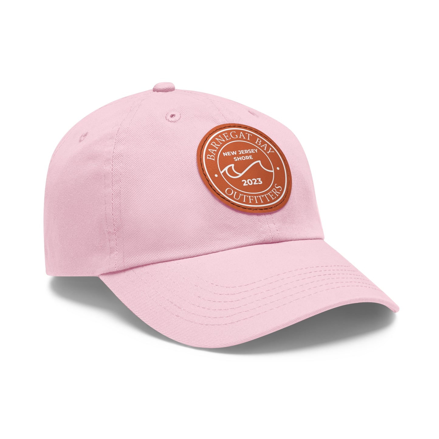 Barnegat Bay Outfitters Round Wave Logo Leather Patch Hat