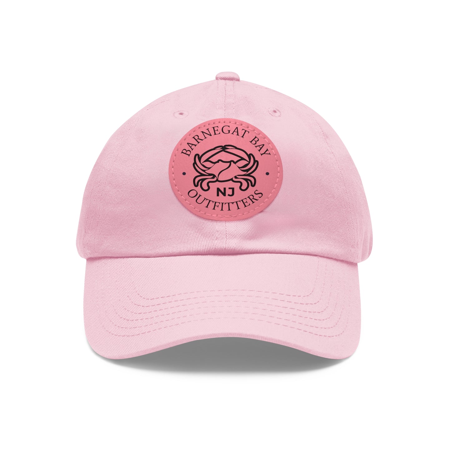 Barnegat Bay Outfitters Round Crab Logo Leather Patch Hat