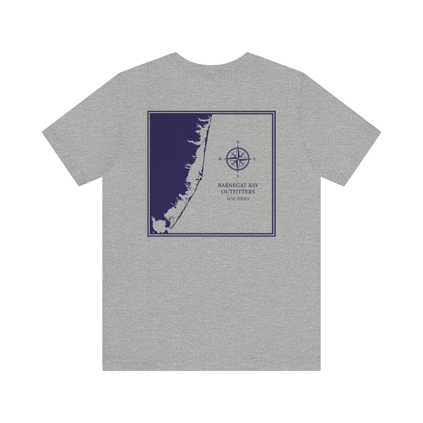 Barnegat Bay Map Soft Cotton T-Shirt