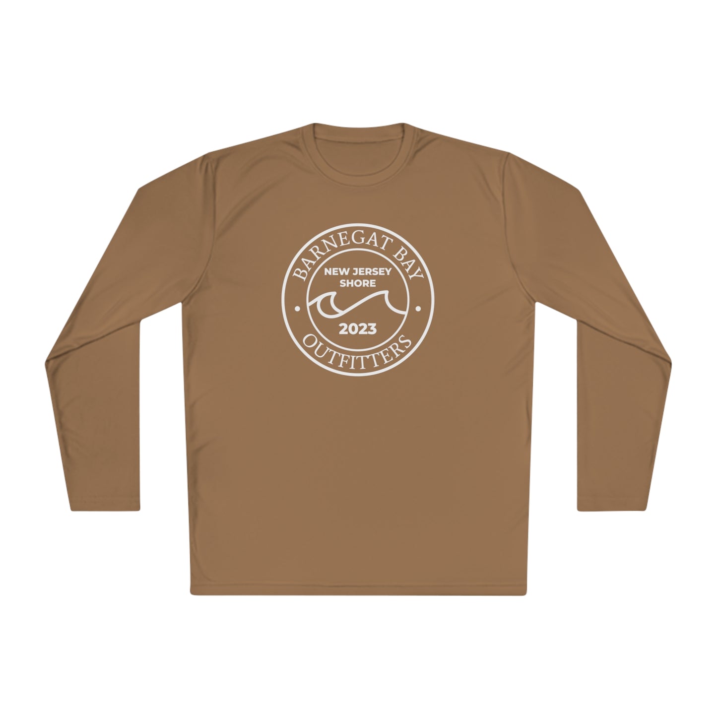 UPF40+ Circle Wave Front Logo Unisex Performance Long Sleeve Tee