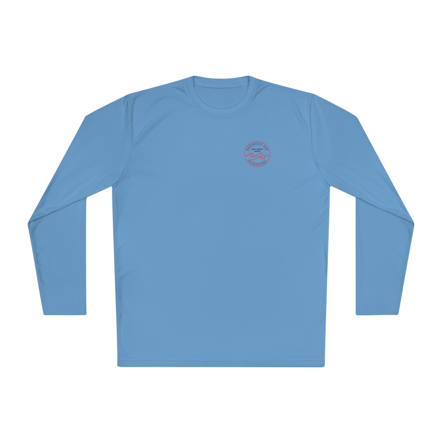 UPF40+ Red, White, and Blue Circle Wave Logo Unisex Performance Long Sleeve Tee