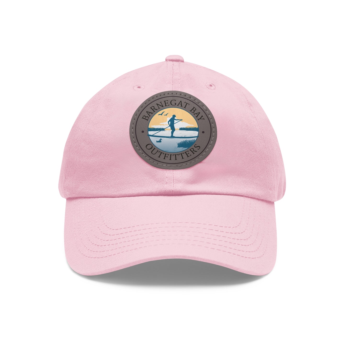 Paddle Boarder Round Logo Leather Patch Hat