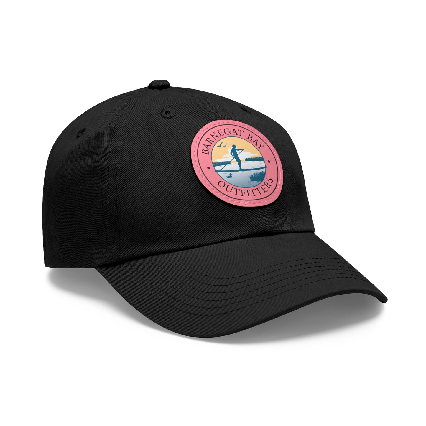 Paddle Boarder Round Logo Leather Patch Hat