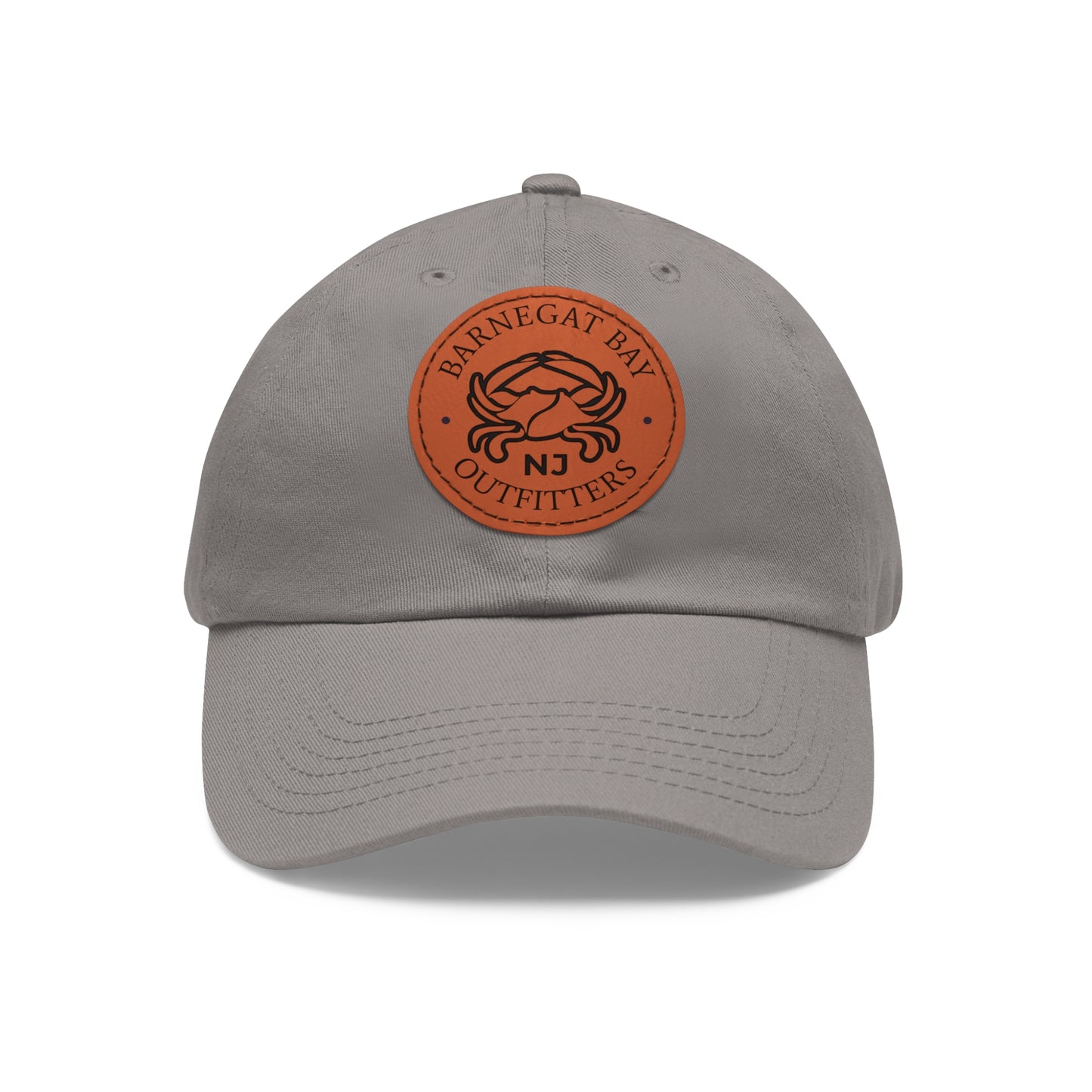 Barnegat Bay Outfitters Round Crab Logo Leather Patch Hat