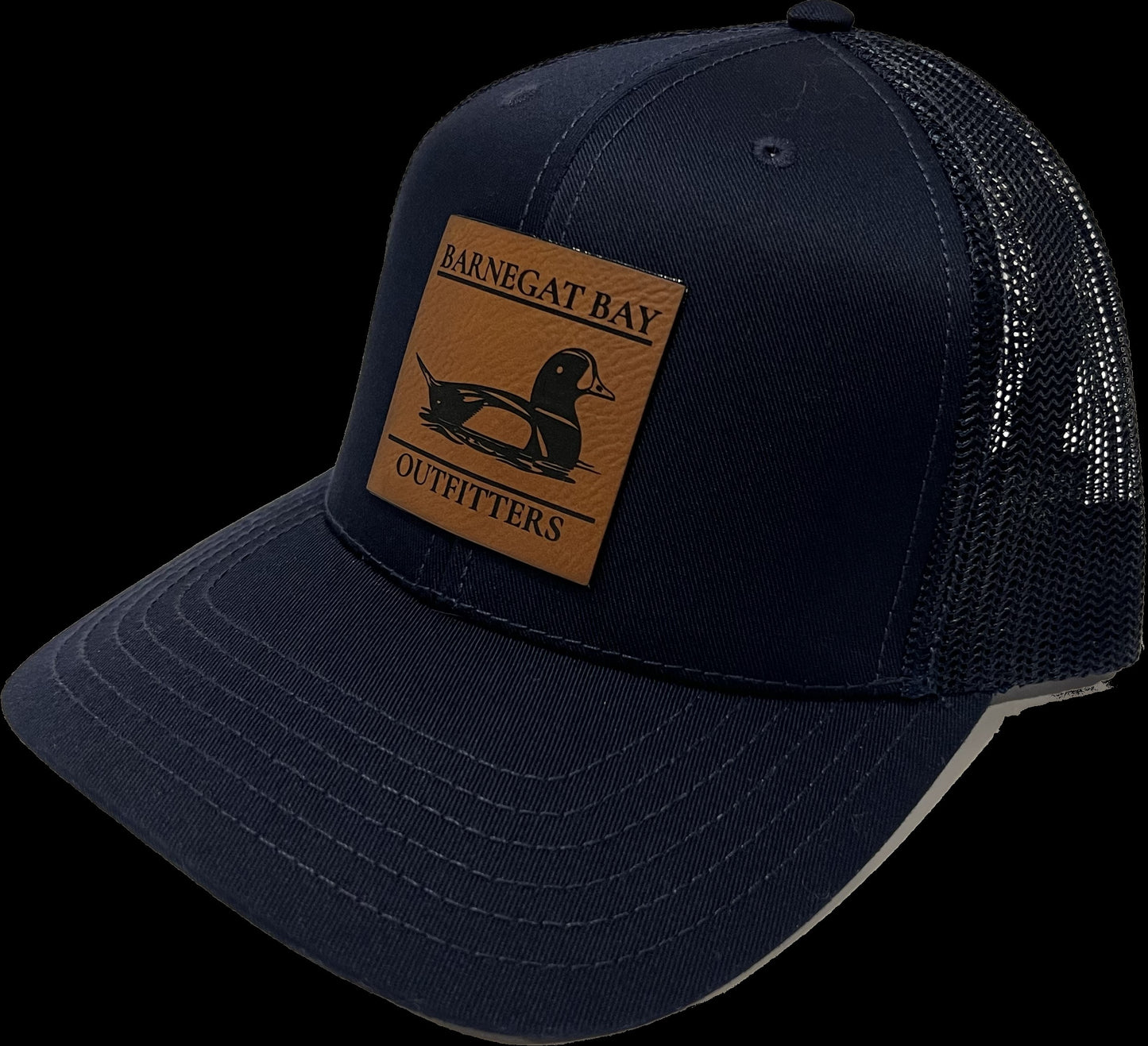 Barnegat Bay Outfitters Harlequin Duck Leather Patch Hat - Navy