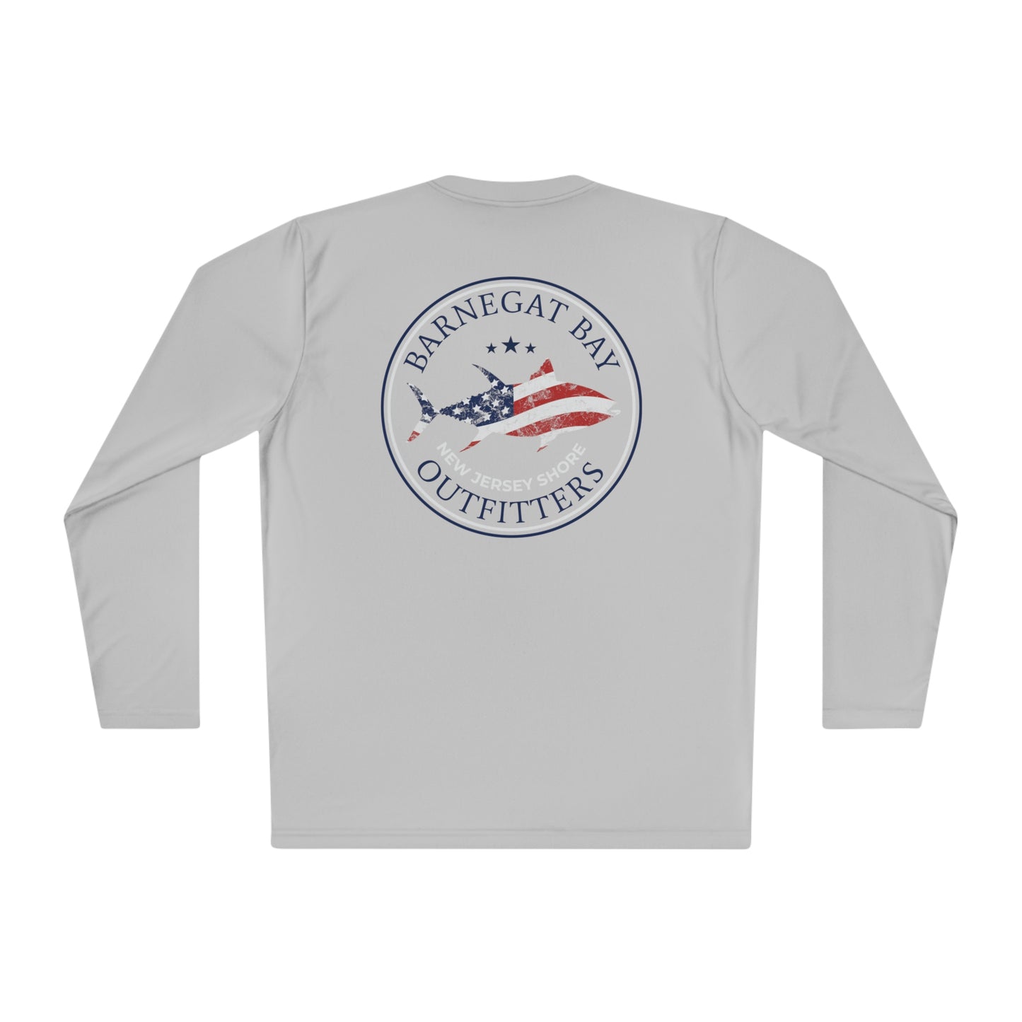 UPF40+ Red, White, & Blue Tuna  Logo Unisex Performance Long Sleeve Tee