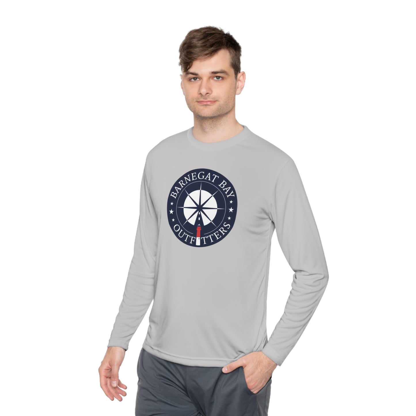 UPF40+ Lighthouse Front Logo Unisex Performance Long Sleeve Tee