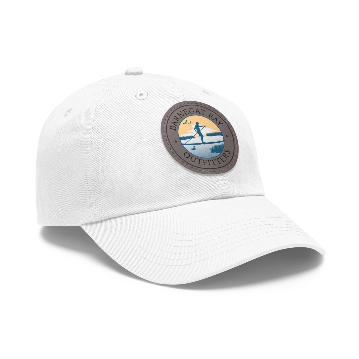 Paddle Boarder Round Logo Leather Patch Hat