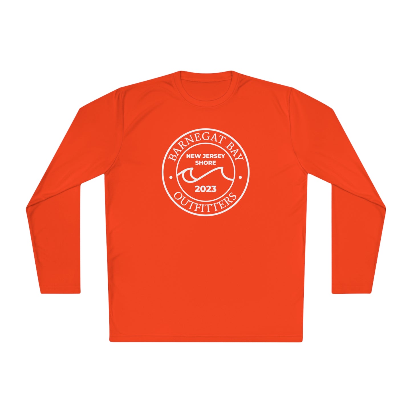 UPF40+ Circle Wave Front Logo Unisex Performance Long Sleeve Tee