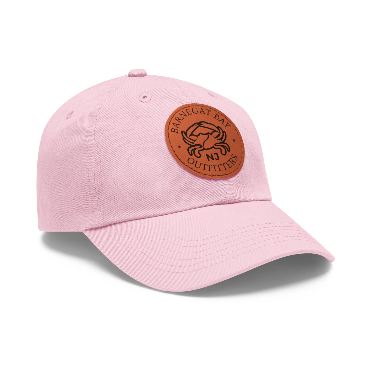 Barnegat Bay Outfitters Round Crab Logo Leather Patch Hat