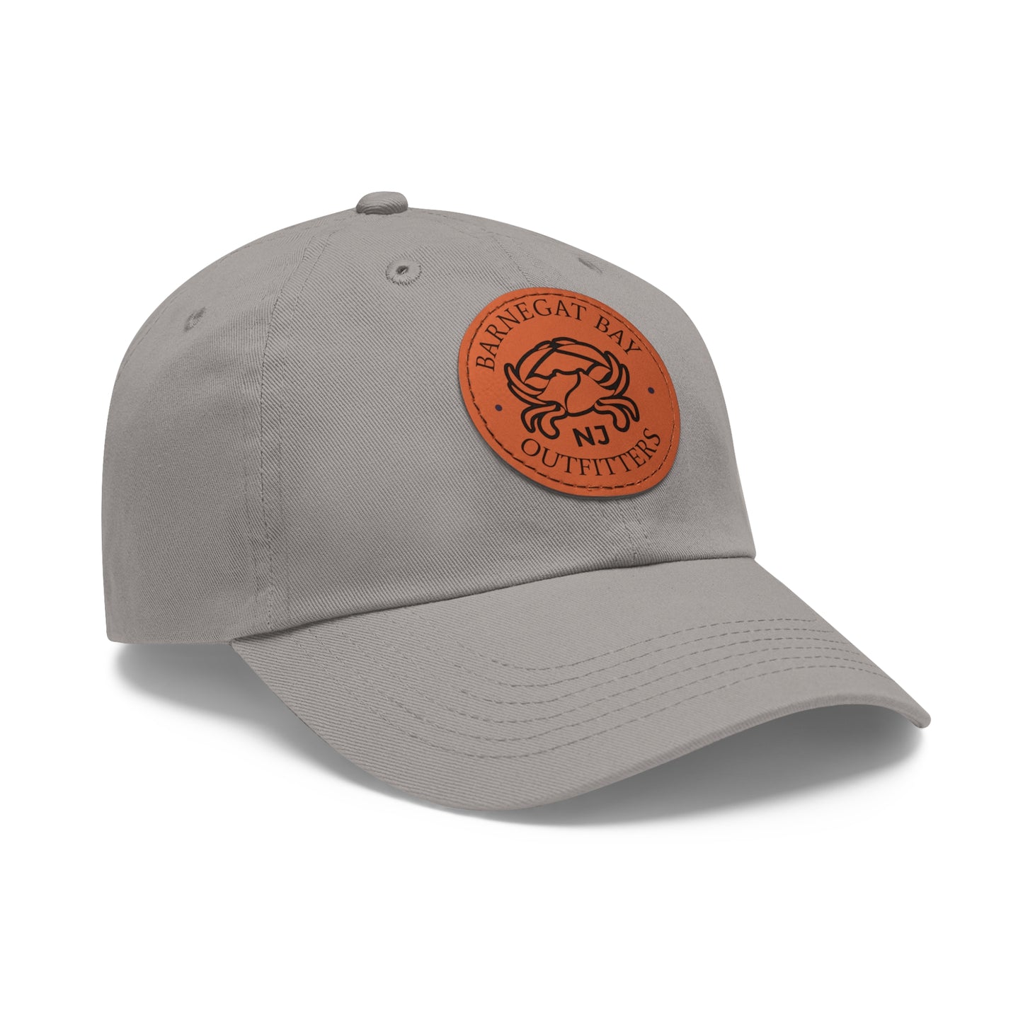 Barnegat Bay Outfitters Round Crab Logo Leather Patch Hat