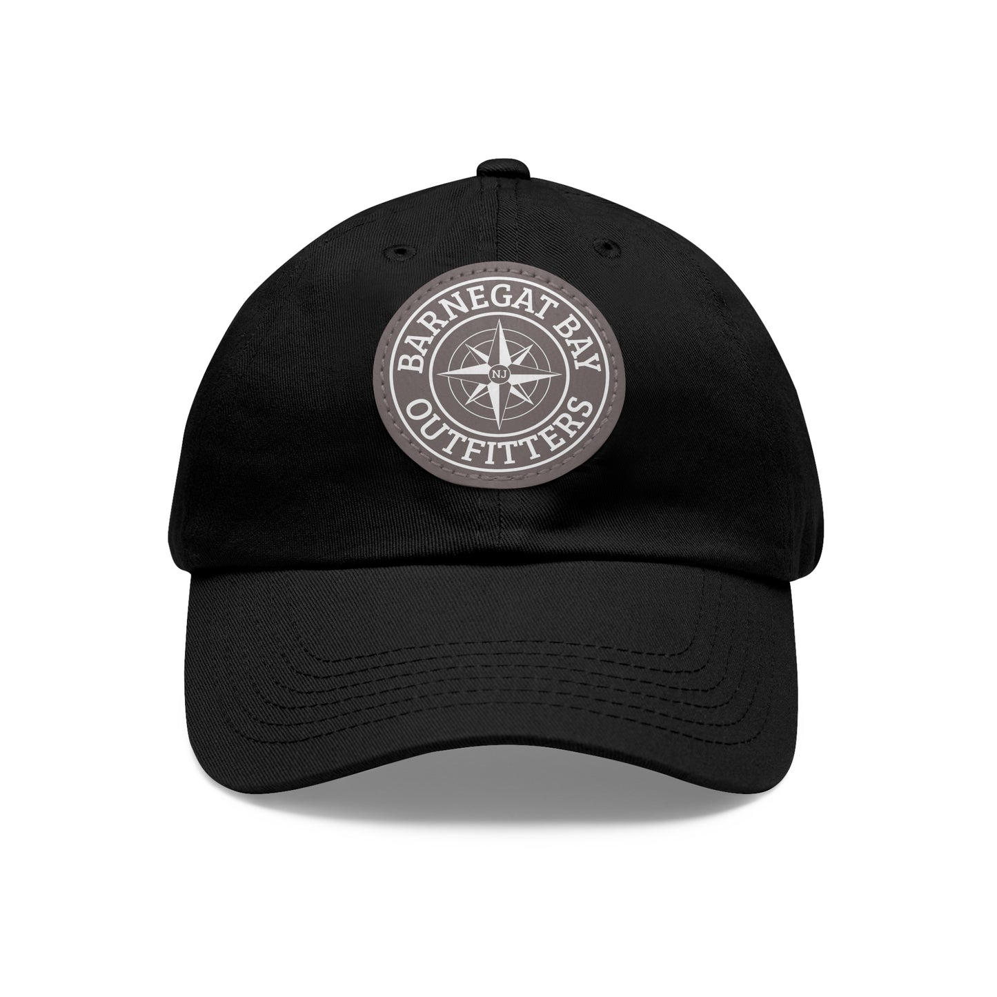 Compass Round Logo Leather Patch Hat