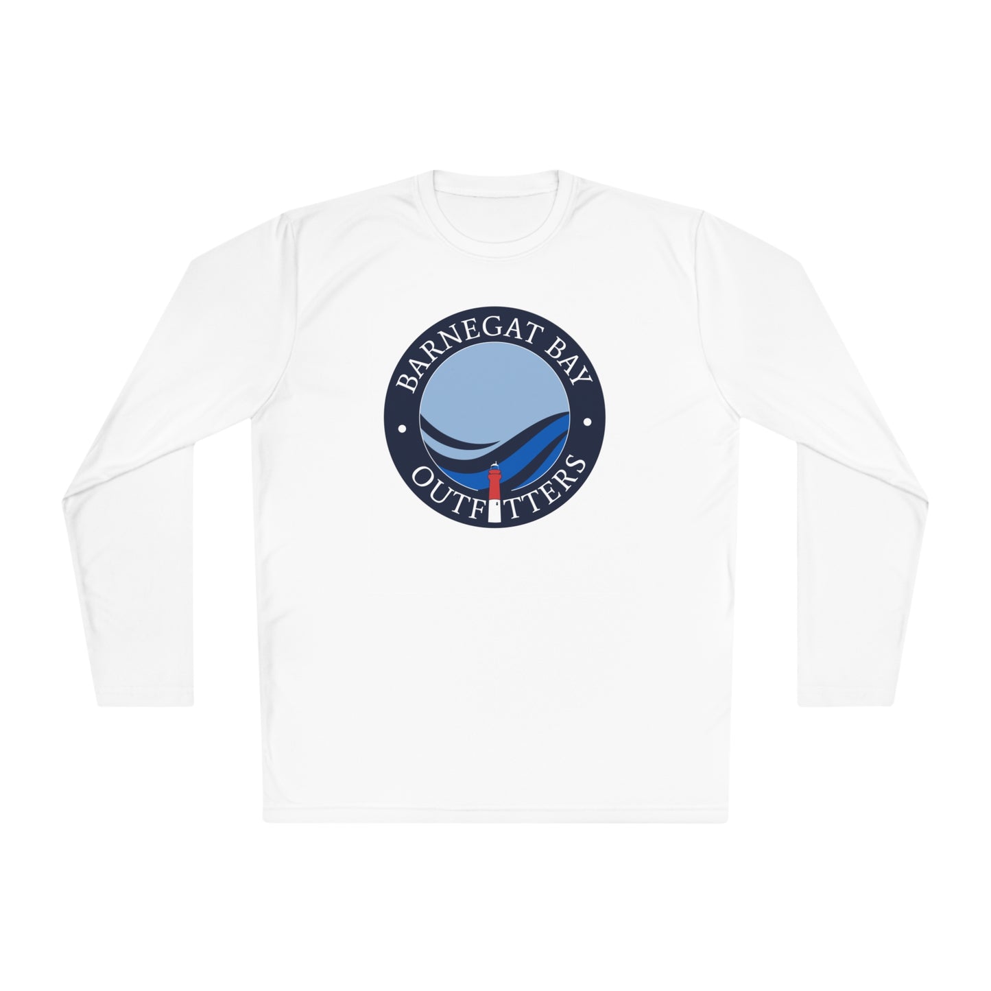 UPF40+ Lighthouse Wave Front Logo Unisex Performance Long Sleeve Tee