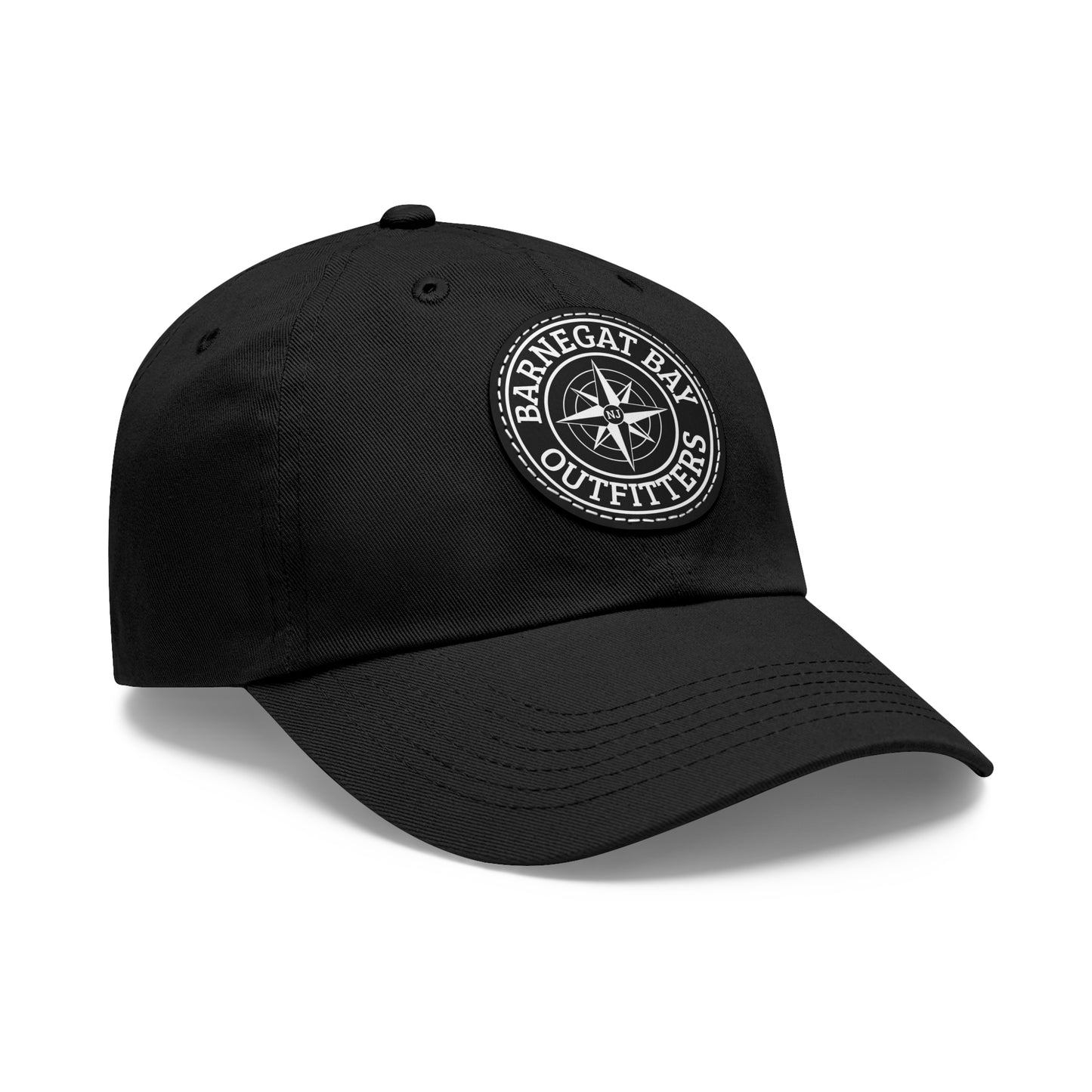 Compass Round Logo Leather Patch Hat