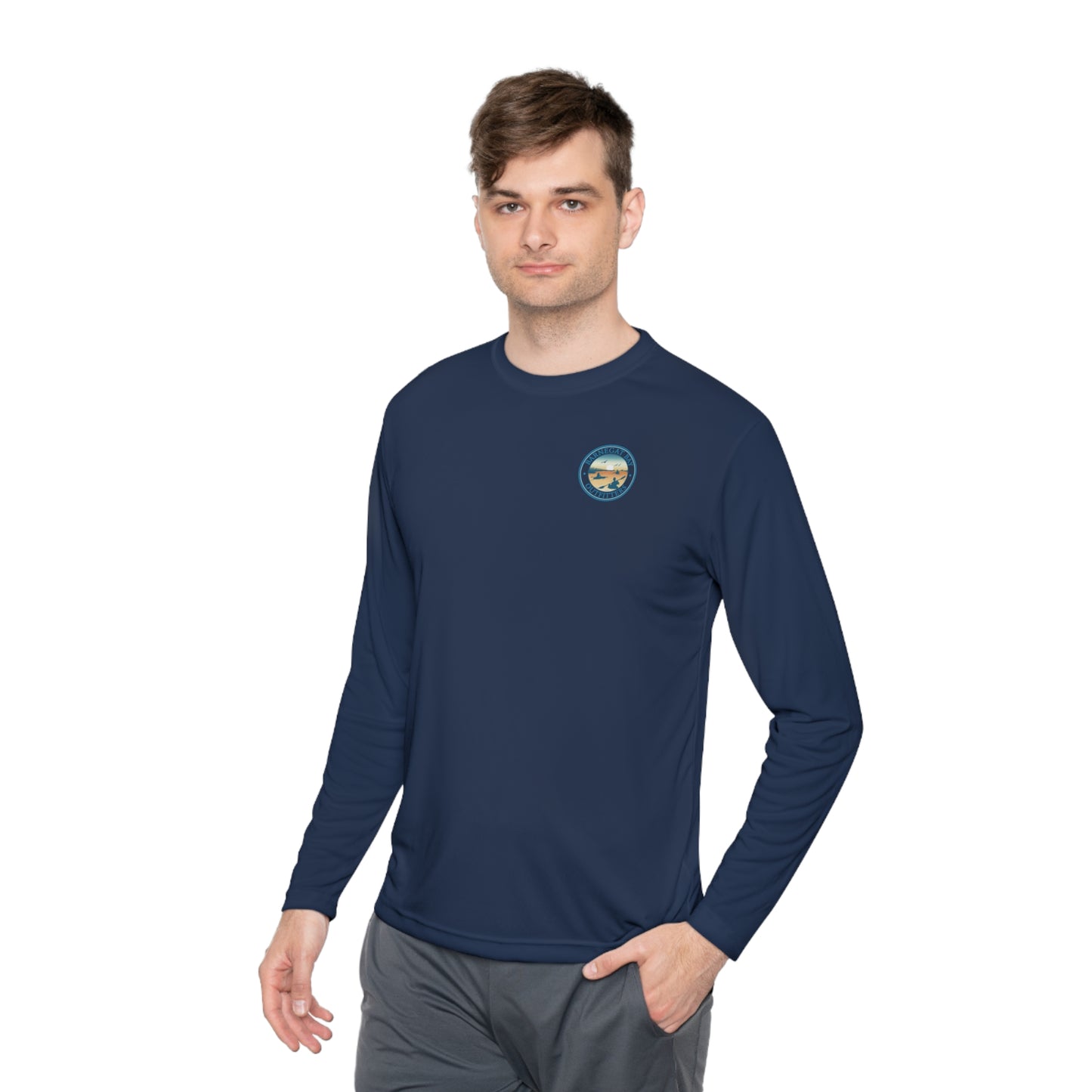 UPF40+ Kayak Scene Logo Unisex Performance Long Sleeve Tee