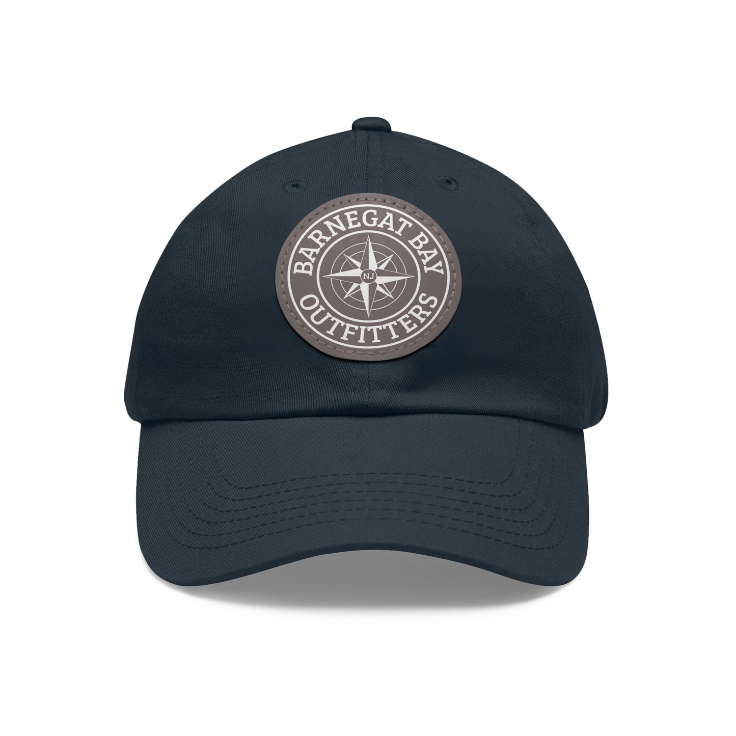 Compass Round Logo Leather Patch Hat