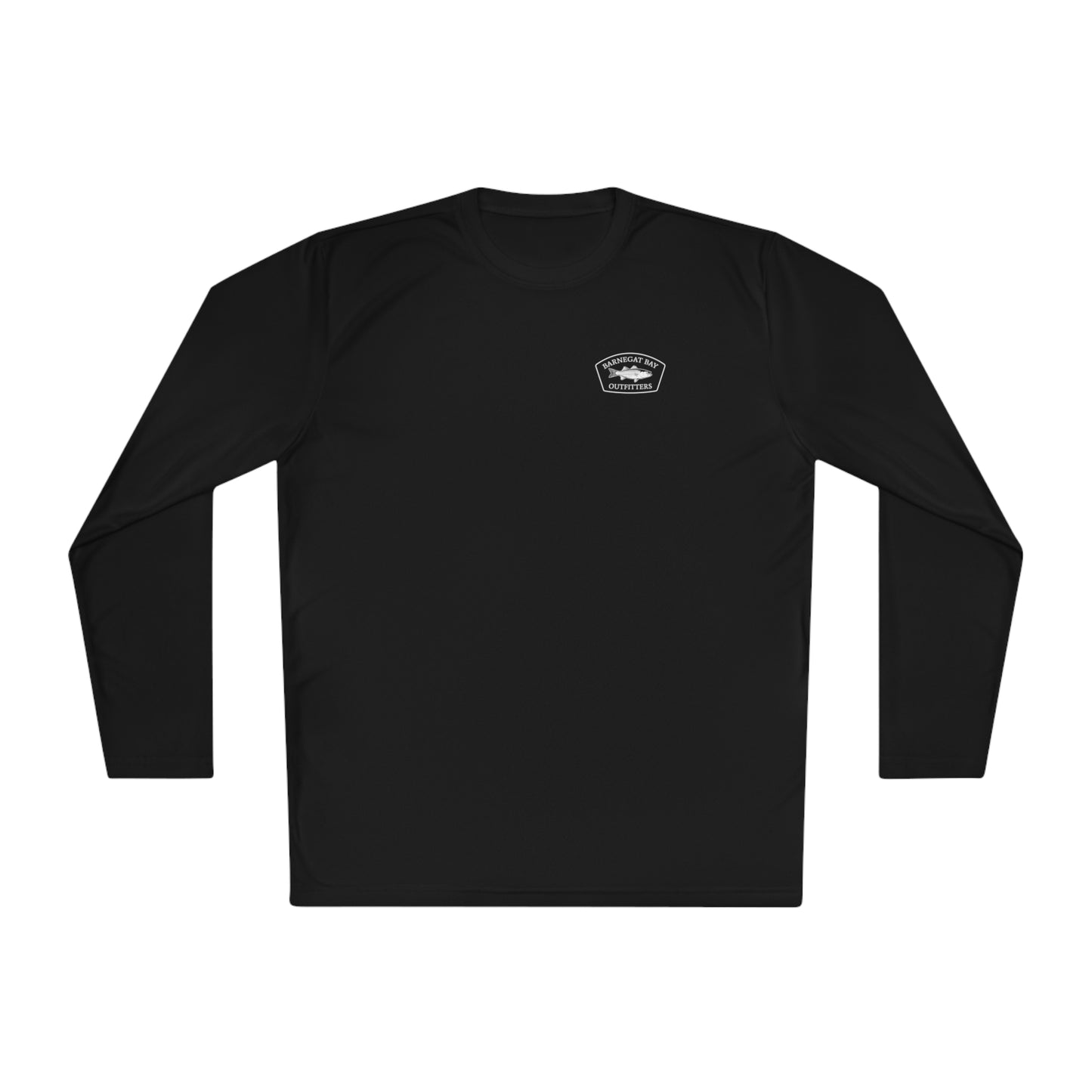 UPF40+ Striped Bass Shield Logo Unisex Performance Long Sleeve Tee