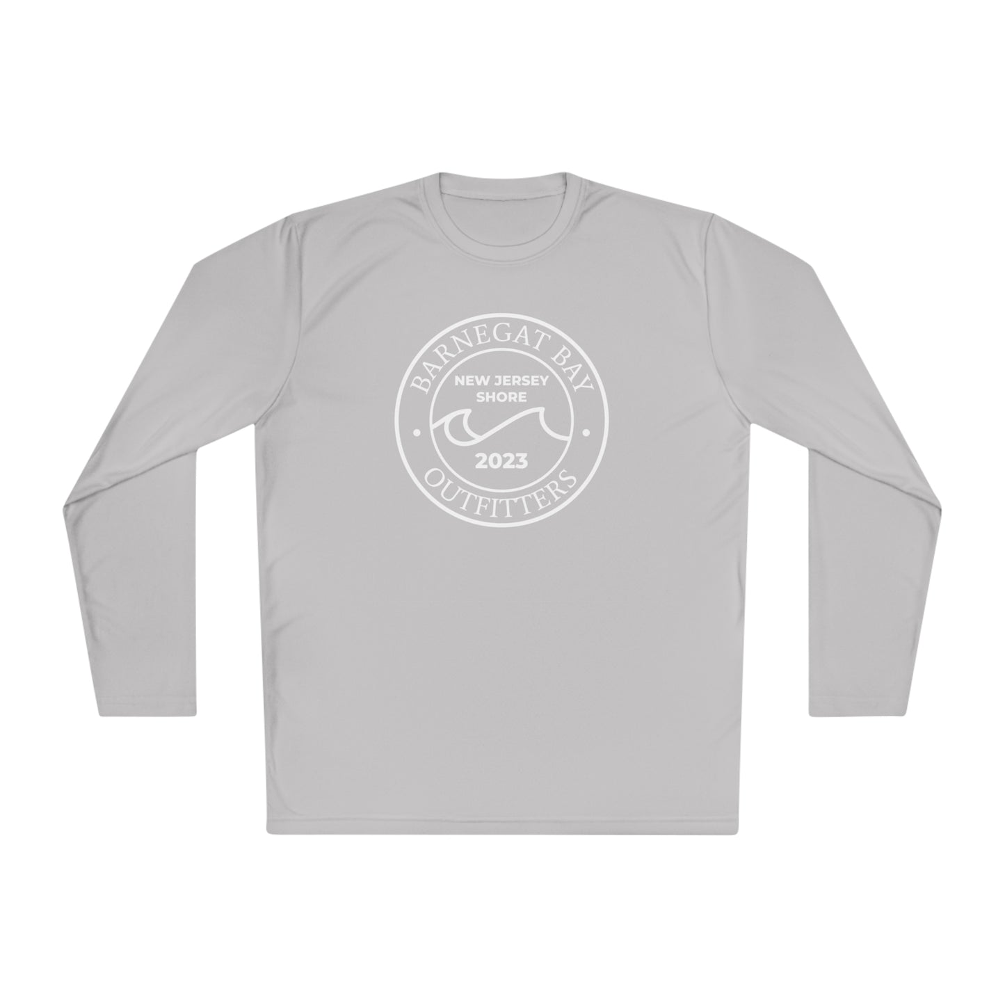 UPF40+ Circle Wave Front Logo Unisex Performance Long Sleeve Tee