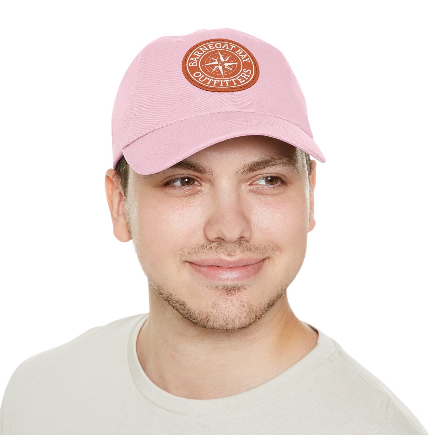 Compass Round Logo Leather Patch Hat