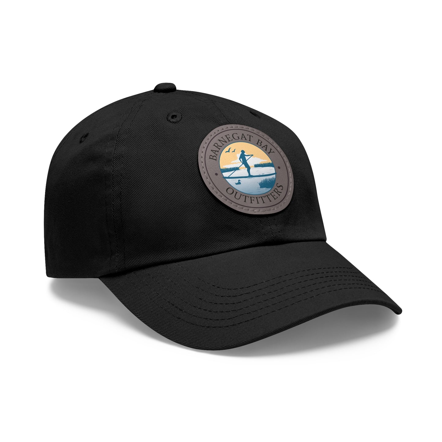 Paddle Boarder Round Logo Leather Patch Hat