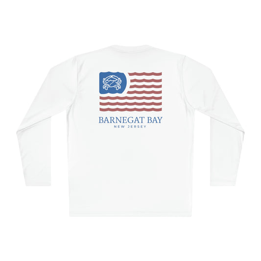 UPF40+ Barnegat Bay Flag Logo Unisex Performance Long Sleeve Tee