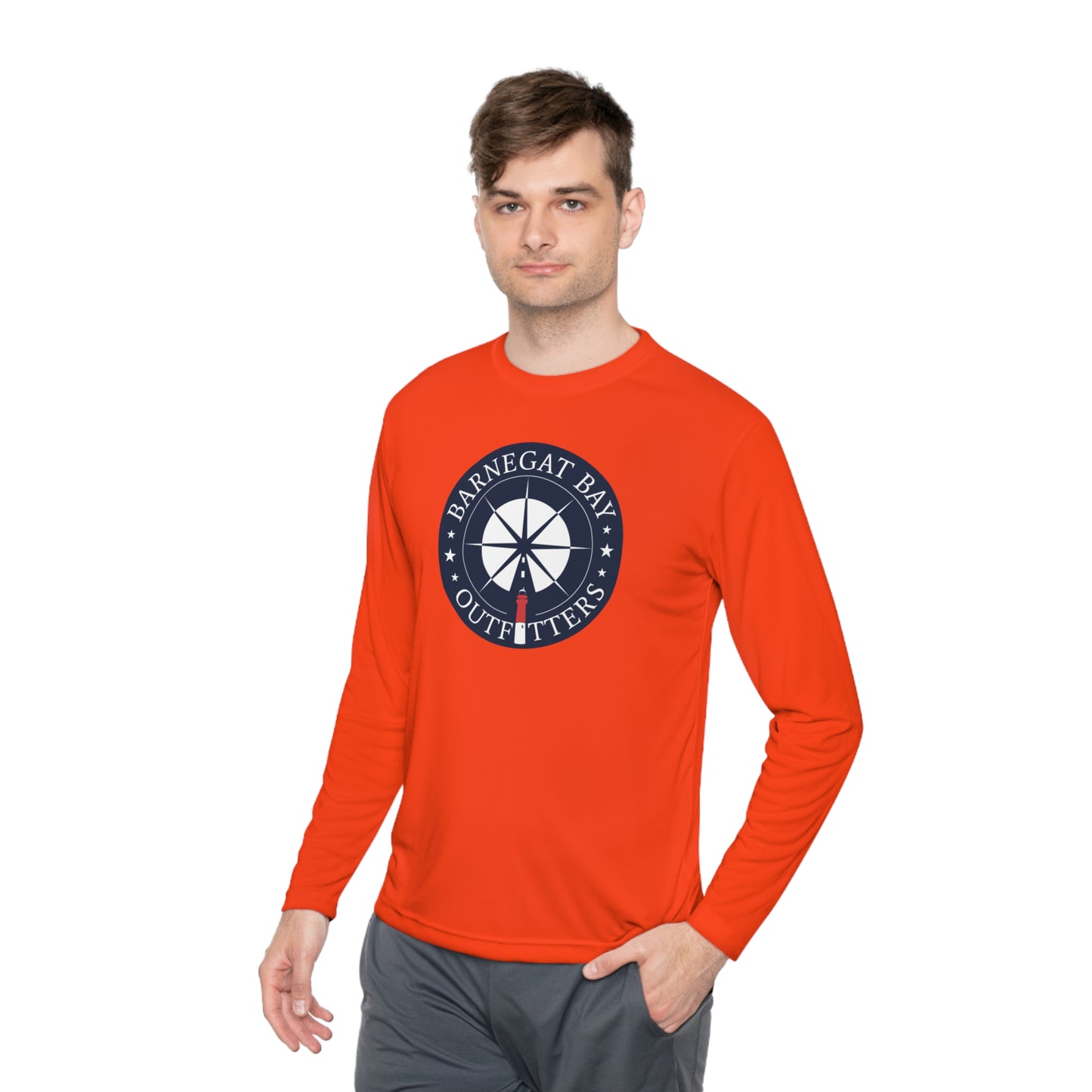 UPF40+ Lighthouse Front Logo Unisex Performance Long Sleeve Tee