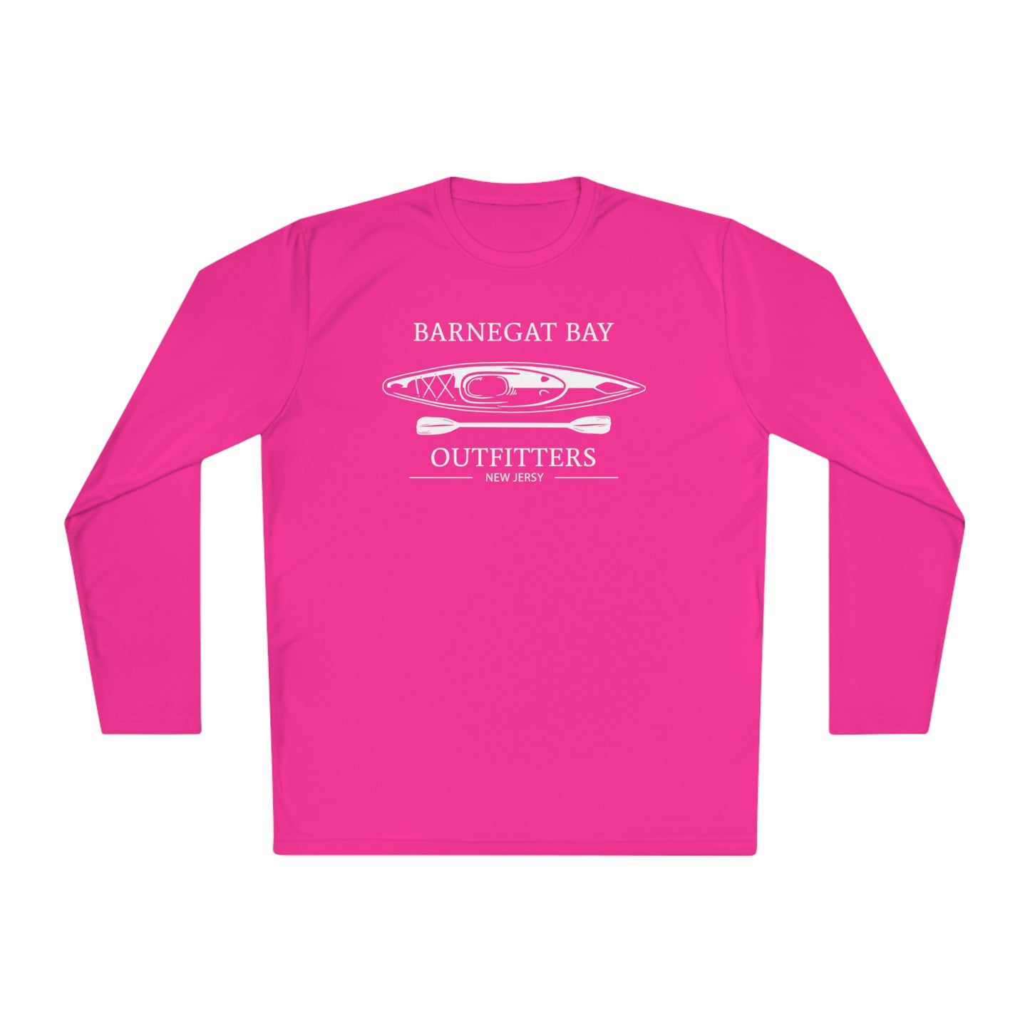 UPF40+ Kayak White Front Logo Unisex Performance Long Sleeve Tee