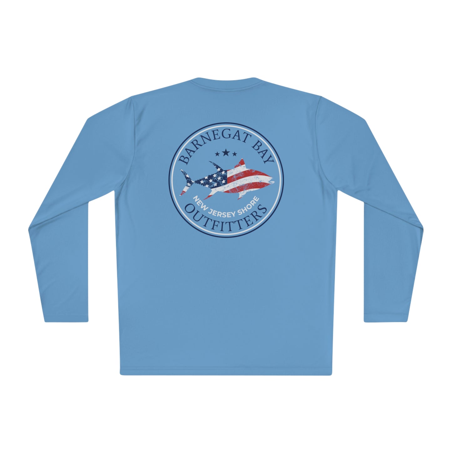 UPF40+ Red, White, & Blue Tuna  Logo Unisex Performance Long Sleeve Tee