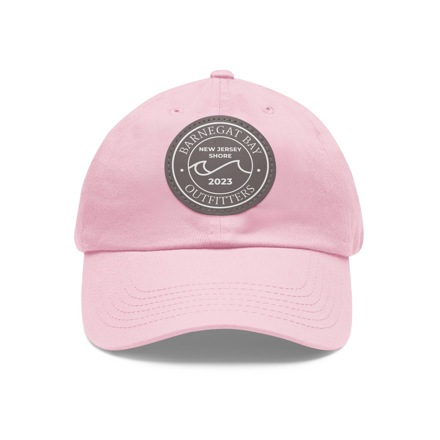 Barnegat Bay Outfitters Round Wave Logo Leather Patch Hat