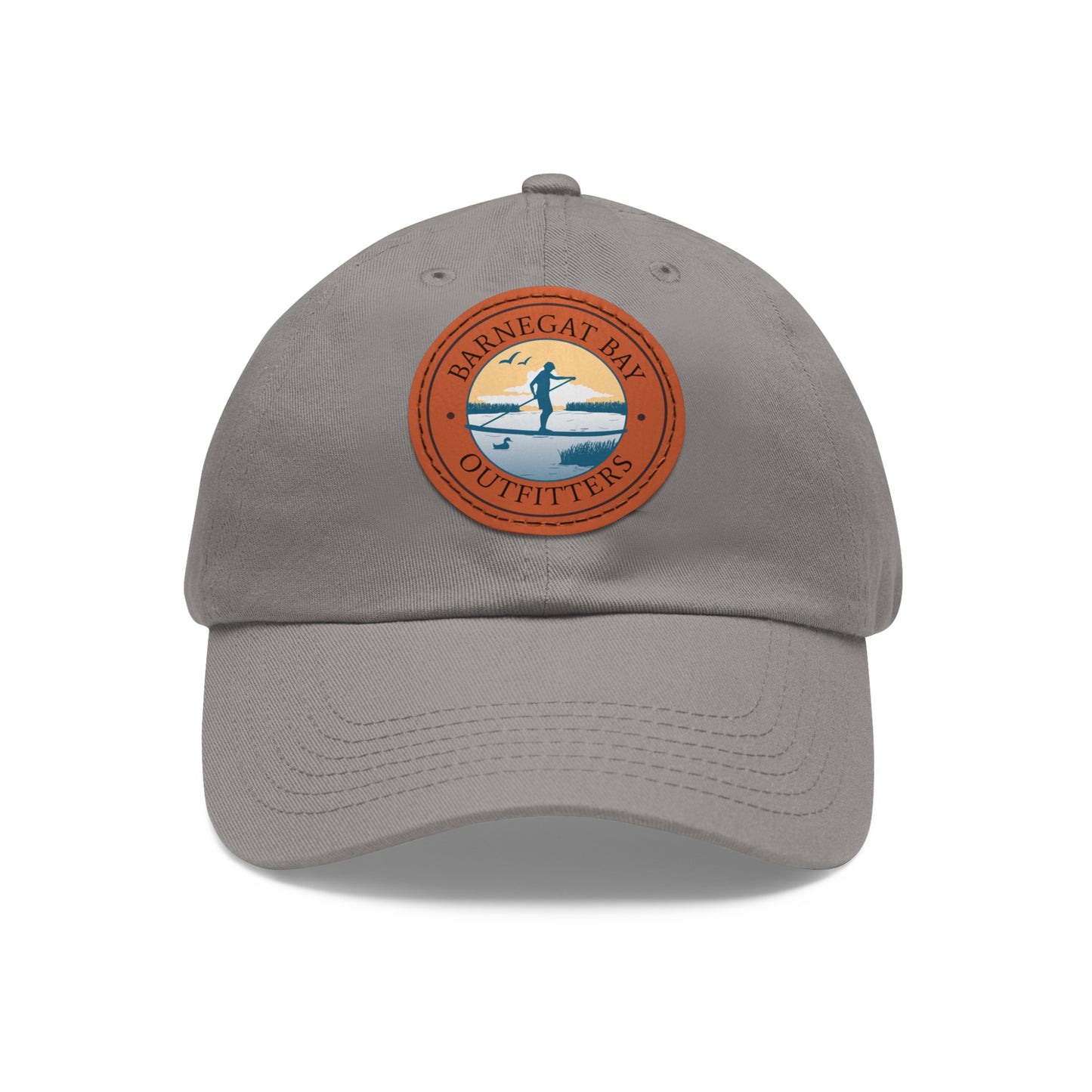 Paddle Boarder Round Logo Leather Patch Hat