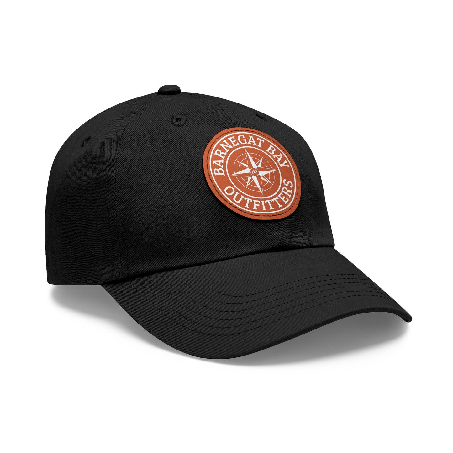 Compass Round Logo Leather Patch Hat