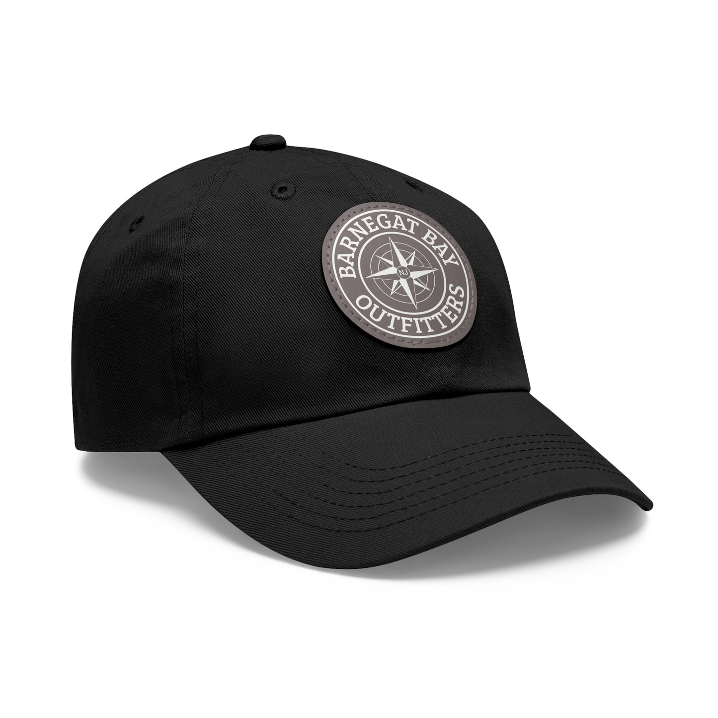 Compass Round Logo Leather Patch Hat