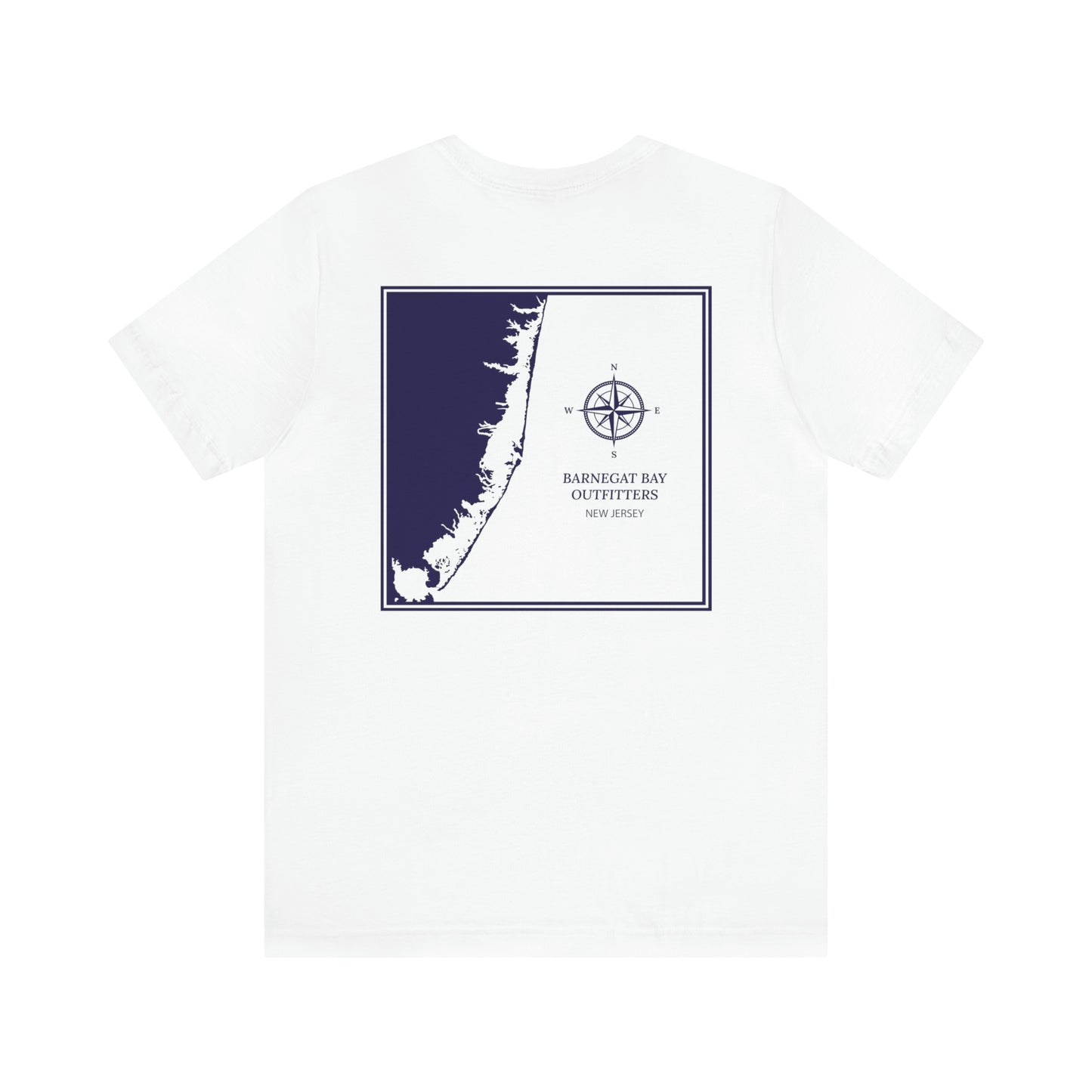 Barnegat Bay Map Soft Cotton T-Shirt