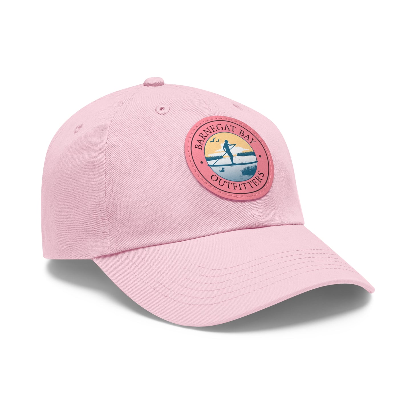 Paddle Boarder Round Logo Leather Patch Hat