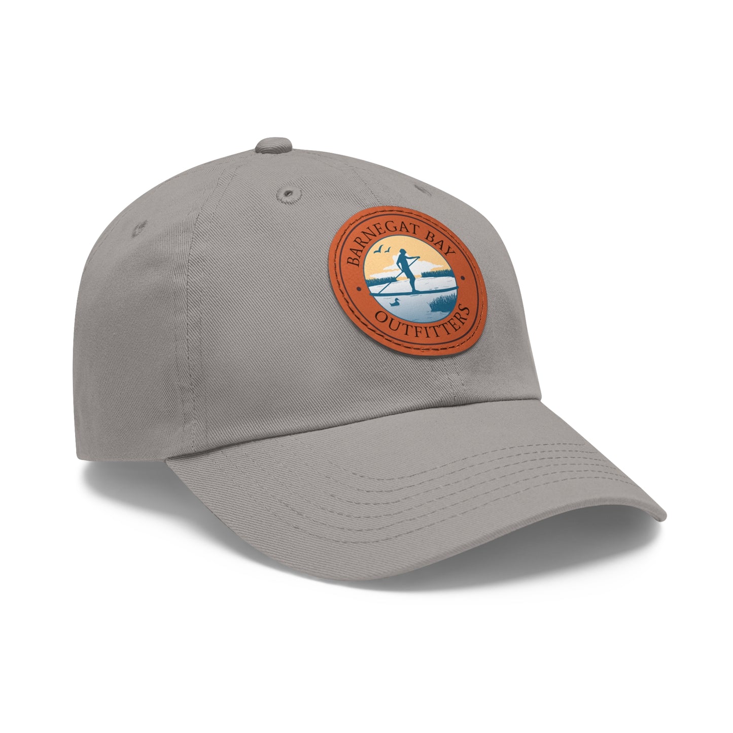 Paddle Boarder Round Logo Leather Patch Hat