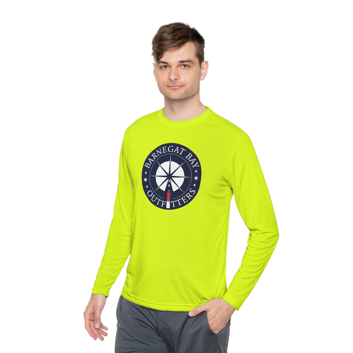 UPF40+ Lighthouse Front Logo Unisex Performance Long Sleeve Tee