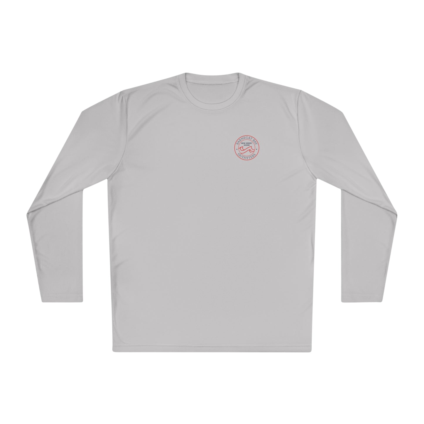 UPF40+ Red, White, and Blue Circle Wave Logo Unisex Performance Long Sleeve Tee