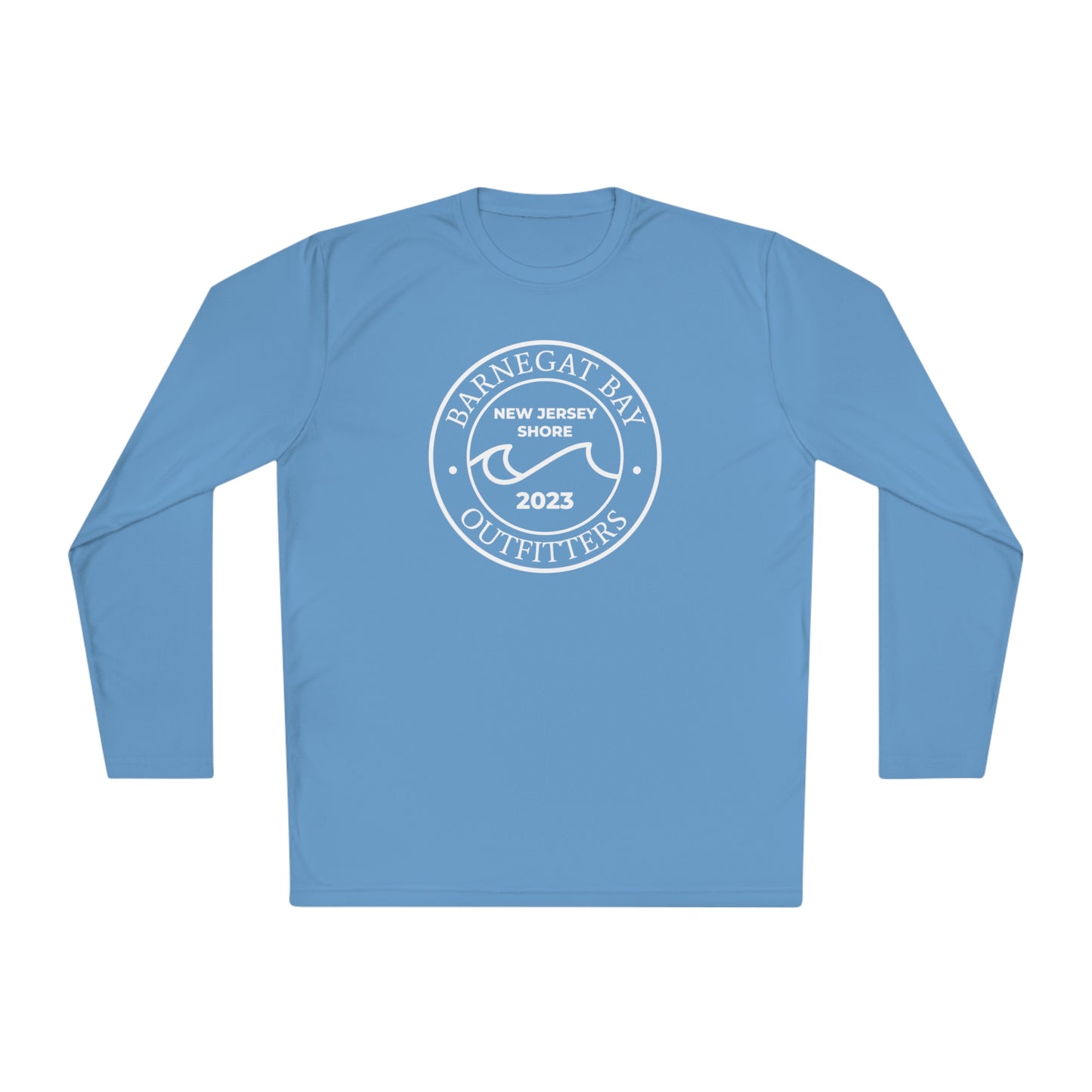 UPF40+ Circle Wave Front Logo Unisex Performance Long Sleeve Tee